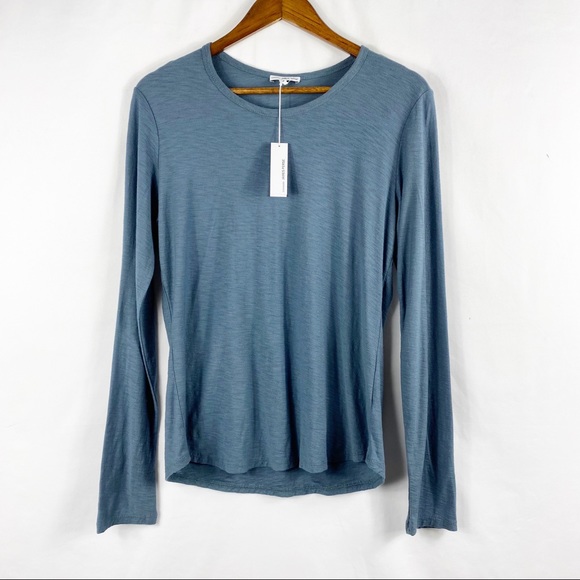 James Perse Tops - JAMES PERSE Long Sleeve Crew Neck Shirt Blue NWT in Size Large